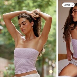 Free People Honey Textured Tube Top